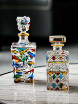 Luxury Hand-Painted Crystal Wine Decanter Set Whiskey Red Wine Bottle Wine Divider Decanter Set Julia M Home & Kitchen   