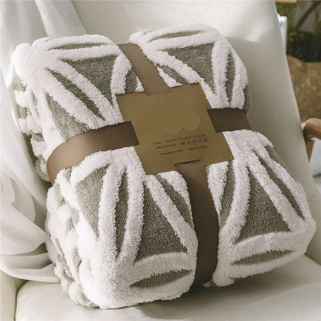 Luxury Velvet Jacquard Blanket blankets Julia M Home & Kitchen Chablis Green 100x160cm 