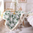 Luxury Velvet Jacquard Blanket blankets Julia M Home & Kitchen Olive green 100x160cm 