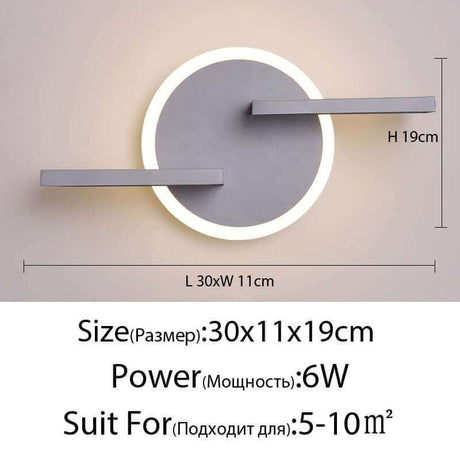 Minimalist Wall Decoration Lamp LED Lighting & Lamps wall light fixtures Grey round  