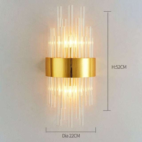 Modern Light Luxury Crystal Gold Wall Lamps wall light fixtures Julia M Home & Kitchen wall lamp11 China Warm light
