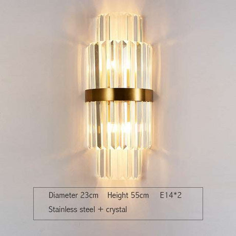 Modern Light Luxury Crystal Gold Wall Lamps wall light fixtures Julia M Home & Kitchen wall lamp10 China Warm light