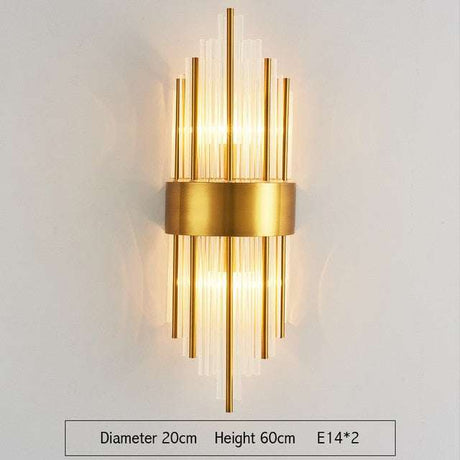Modern Light Luxury Crystal Gold Wall Lamps wall light fixtures Julia M Home & Kitchen wall lamp15 China Warm light