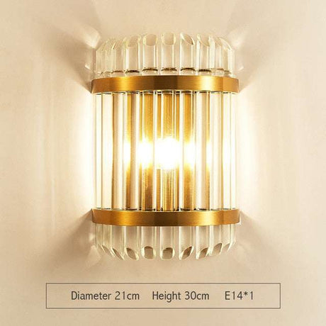 Modern Light Luxury Crystal Gold Wall Lamps wall light fixtures Julia M Home & Kitchen wall lamp07 China Warm light