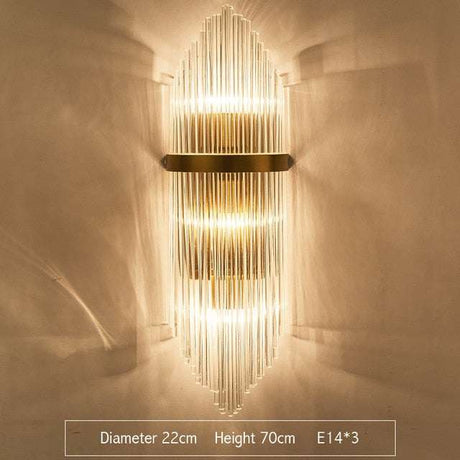 Modern Light Luxury Crystal Gold Wall Lamps wall light fixtures Julia M Home & Kitchen wall lamp02 China Warm light