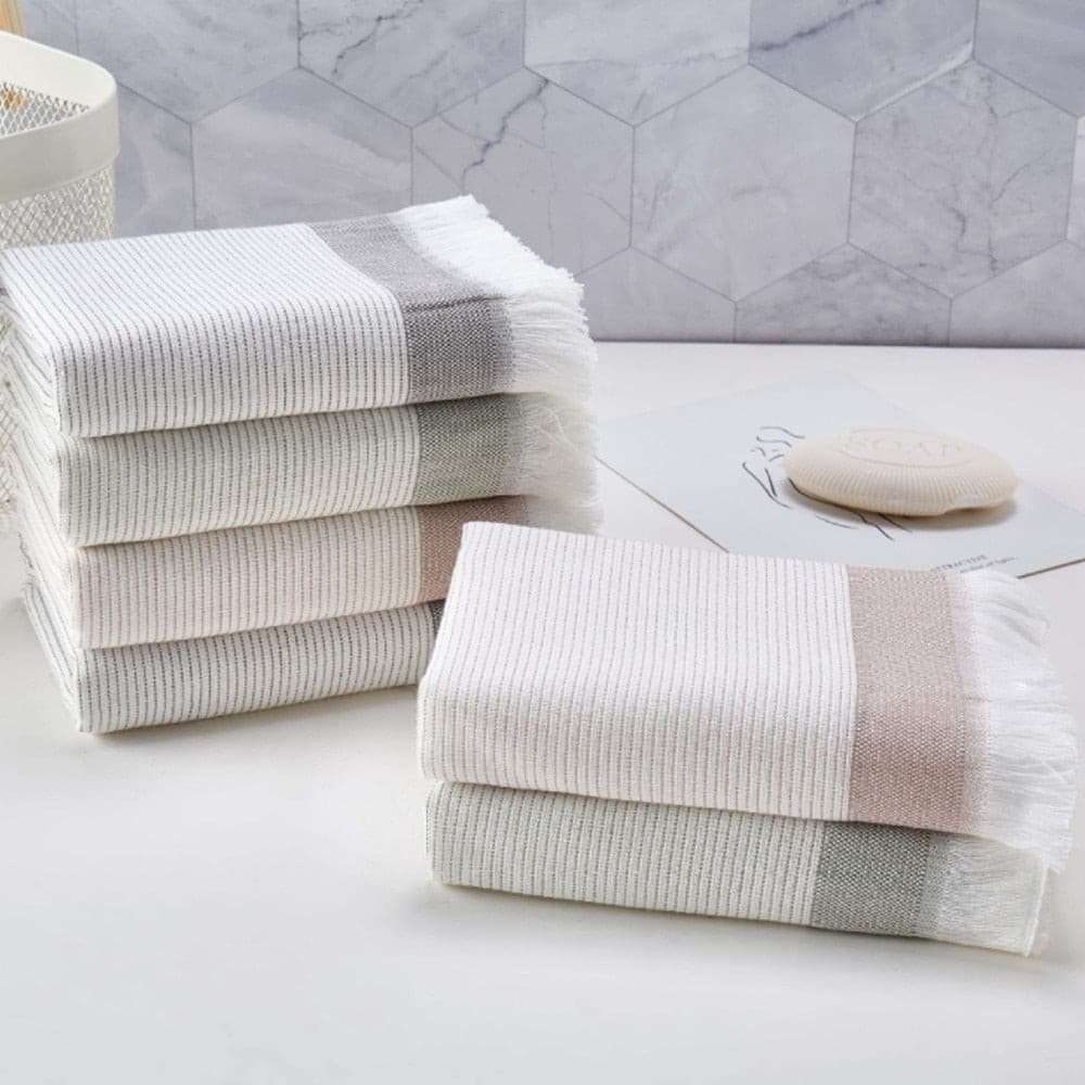 Multifunctional Household Striped Cotton Absorbent Towel towels Julia M Home & Kitchen   