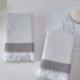Multifunctional Household Striped Cotton Absorbent Towel towels Julia M Home & Kitchen gray 34X75CM 1pc