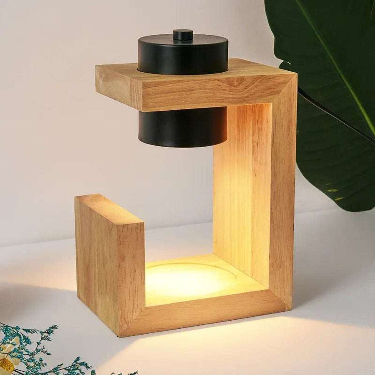 Nordic Wood Candle Warmer Lamp Candle Warmer Lamp Julia M Home & Kitchen   