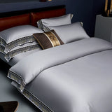 Premium Pima Cotton 4-Piece Bed Sheet Set in Geometric Design