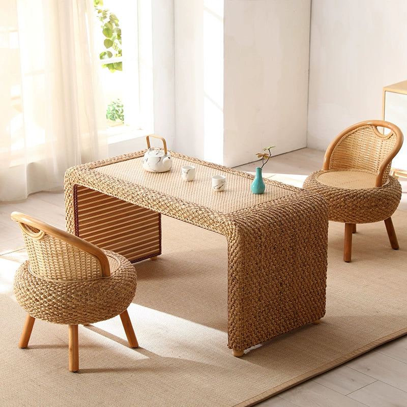 Rattan Living Room Table and Chair Combination Deck Kung Fu Tea Table - Julia M LifeStyles