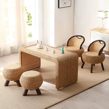 Rattan Living Room Table and Chair Combination Deck Kung Fu Tea Table - Julia M LifeStyles