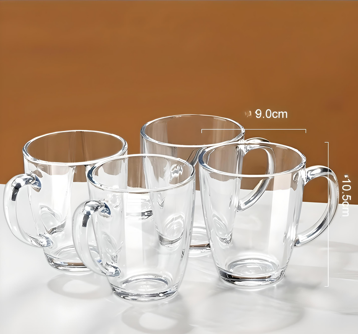 Julia M Lifestyles Drop-Resistant Tempered Glass Mug 380ml