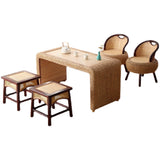 Rattan Living Room Table and Chair Combination Deck Kung Fu Tea Table - Julia M LifeStyles