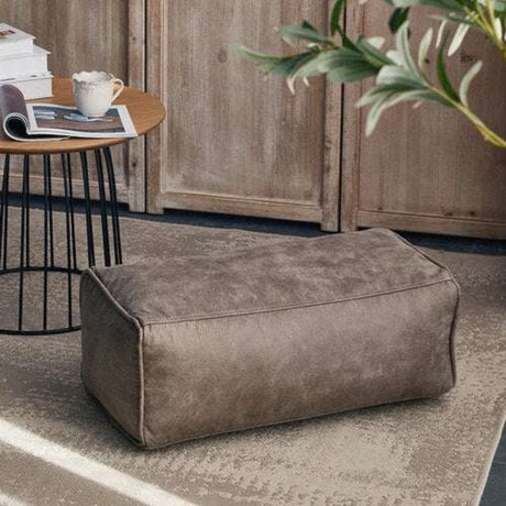 Leather Lazy Bean Bag Chair Cover Leather Lazy Bean Bag Chair Cover Julia M Home & Kitchen grey-long stool cover 