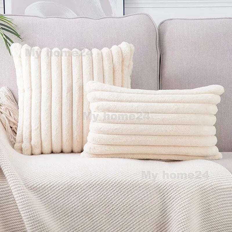 Plush Home Pillow Cover throw pillow covers Julia M Home & Kitchen White 45X45cm 