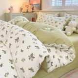 Aesthetic Floral Bedding Set - Twin to Queen Duvet Cover with Pillowcases - Julia M LifeStyles