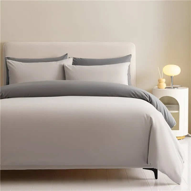 Reversible Brushed Cotton Duvet Cover Set with Pillowcases in Multiple Sizes - Julia M LifeStyles