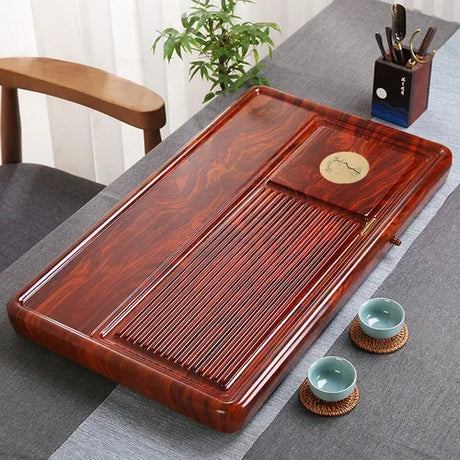 Luxury Solid Wood Gongfu Tea Tray 🌿 lotus tea tray Julia M Home & Kitchen 65x38x5cm  
