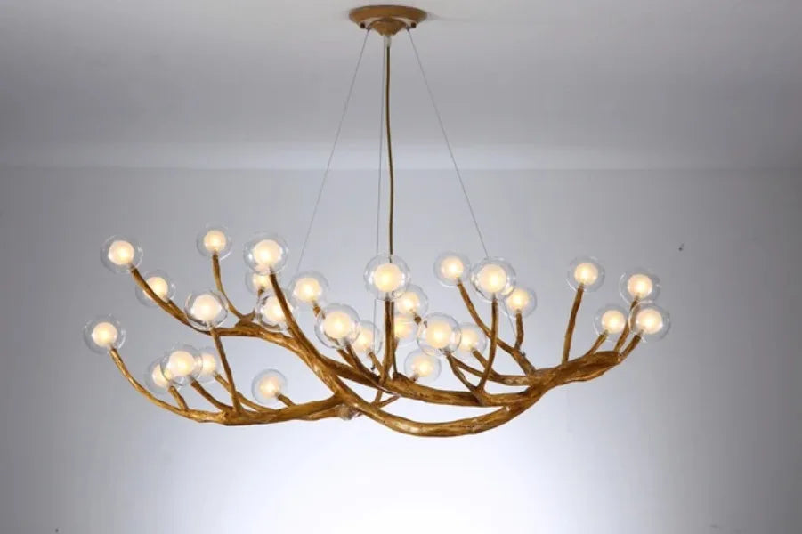 Nordic LED Tree Branch Chandelier 🌿 Chandeliers Julia M Home & Kitchen 28 head Clear ball Cold light 