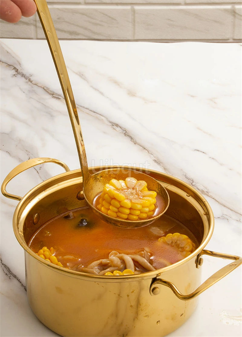 Gold Plated Stainless Steel Hot Pot Ladle & Soup Spoon - Julia M LifeStyles