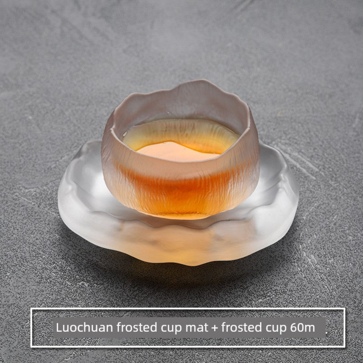 Frosted Japanese Glass Tea Cup – Elegant Single Serve Teacup