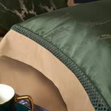 Silk - Like Satin 7 - Piece Duvet Cover Set with Double Stitching & Pillowcases - Julia M LifeStyles