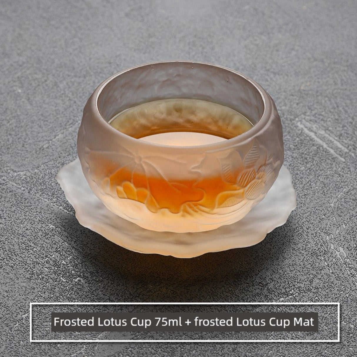 Frosted Japanese Glass Tea Cup – Elegant Single Serve Teacup