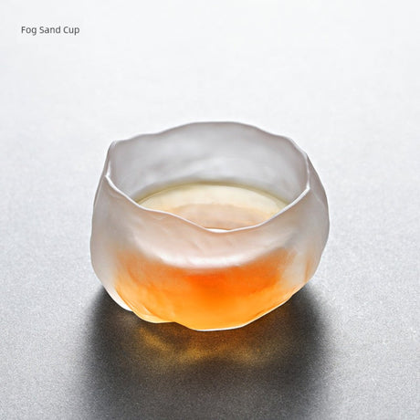 Frosted Japanese Glass Tea Cup – Elegant Single Serve Teacup