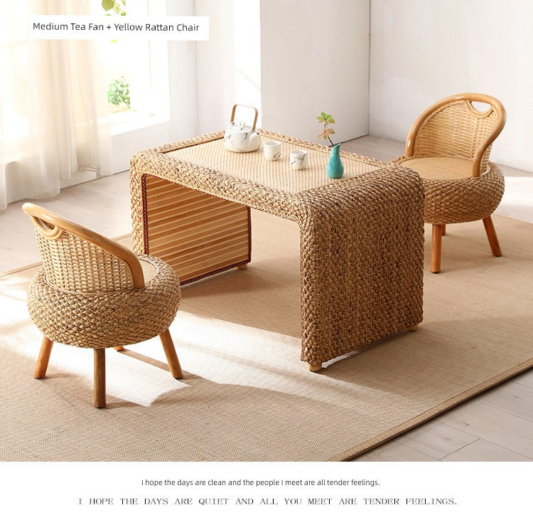 Rattan Living Room Table and Chair Combination Deck Kung Fu Tea Table - Julia M LifeStyles