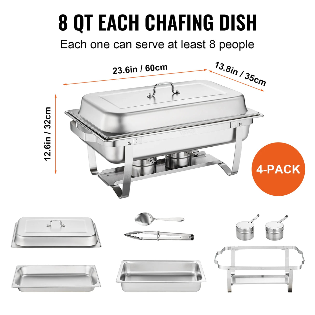 Stainless Steel Rectangle Chafing Dish Set Rectangle Chafing Dish Set Julia M Home & Kitchen   