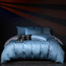 Luxury 100% Egyptian Cotton Reversible Duvet Cover Set in Silver & Purple - Julia M LifeStyles