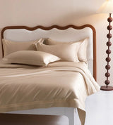 Luxury 1000TC Egyptian Cotton Duvet Cover Set with Silver Embroidery