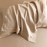 Luxury 1000TC Egyptian Cotton Duvet Cover Set with Silver Embroidery