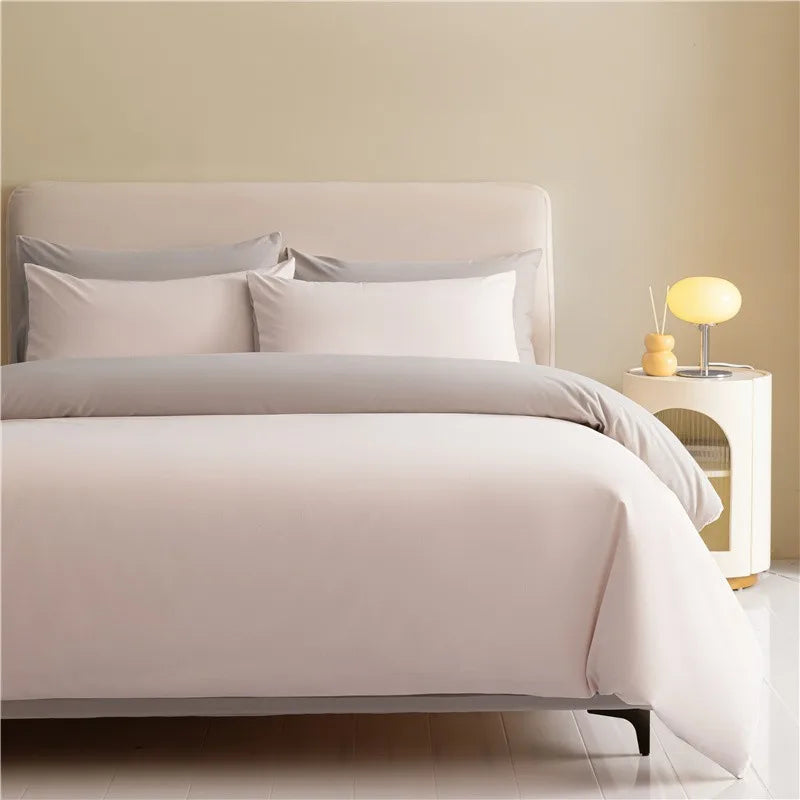 Reversible Brushed Cotton Duvet Cover Set with Pillowcases in Multiple Sizes