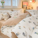 Aesthetic Floral Bedding Set - Twin to Queen Duvet Cover with Pillowcases