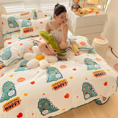 Polka Dot and Heart Winter Bedding Set Quilts and Blankets Julia M Home & Kitchen 13 AU Single size 3 pcs 