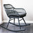 "Modern Rattan Dining Armchair - Nordic Design" rattan dining chair Julia M Home & Kitchen C grey  