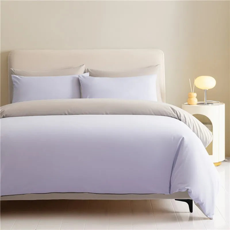 Reversible Brushed Cotton Duvet Cover Set with Pillowcases in Multiple Sizes