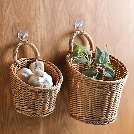 Woven Hanging Storage Basket & Flower Plant Pot 🌿 hanging baskets Julia M Home & Kitchen   