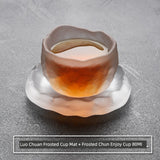 Frosted Japanese Glass Tea Cup – Elegant Single Serve Teacup