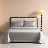 Luxury 1000TC Egyptian Cotton Duvet Cover Set with Silver Embroidery - Julia M LifeStyles