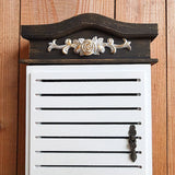 Wall-Mounted Rustic Wooden Key Box with 4 Hooks Wooden Key Box Julia M Home & Kitchen   