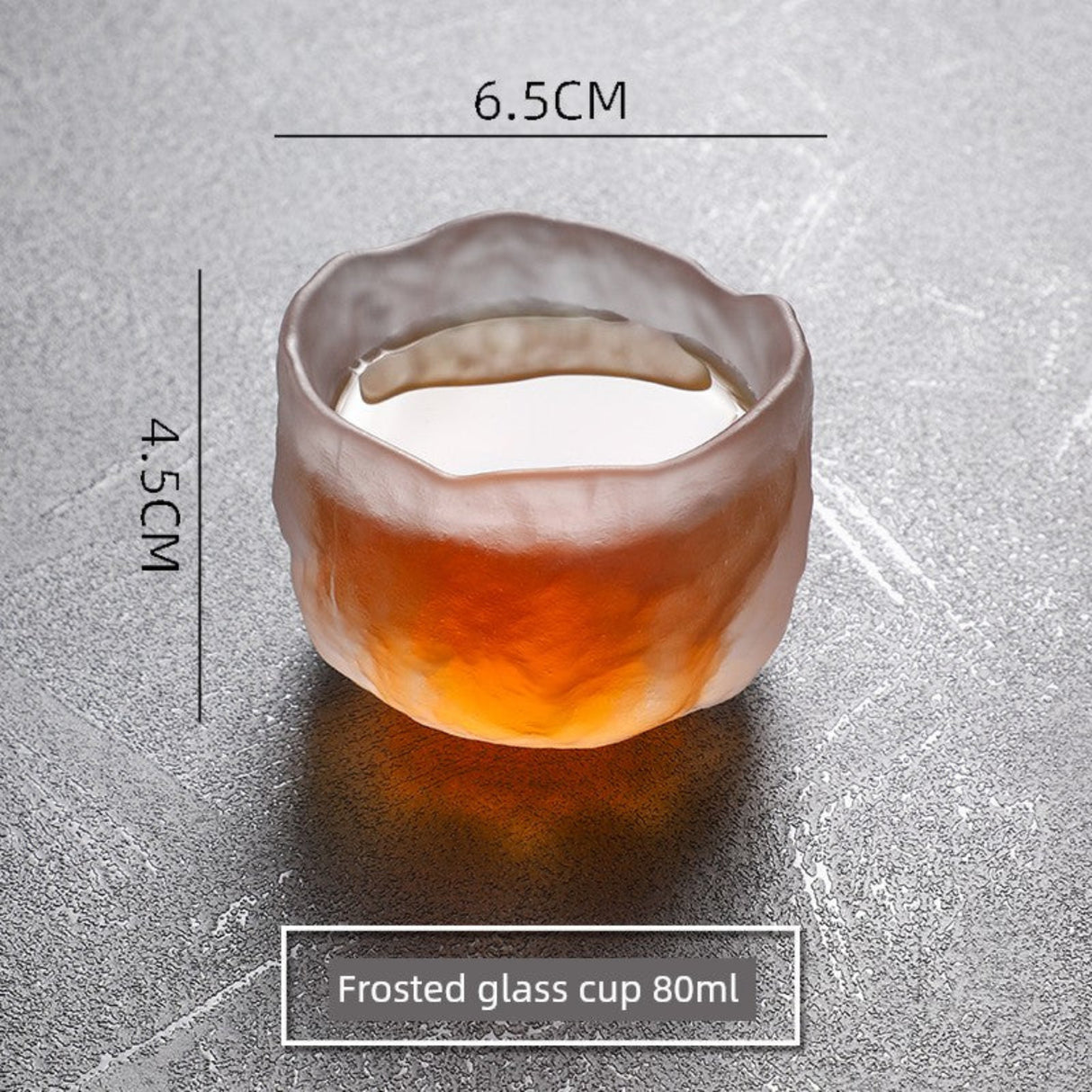 Frosted Japanese Glass Tea Cup – Elegant Single Serve Teacup