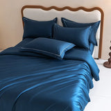 Luxury 1000TC Egyptian Cotton Duvet Cover Set with Silver Embroidery