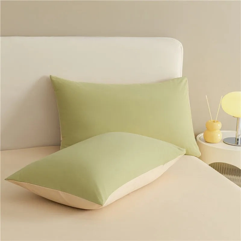 Reversible Brushed Cotton Duvet Cover Set with Pillowcases in Multiple Sizes