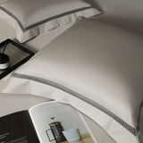 Silk - Like Satin 7 - Piece Duvet Cover Set with Double Stitching & Pillowcases - Julia M LifeStyles