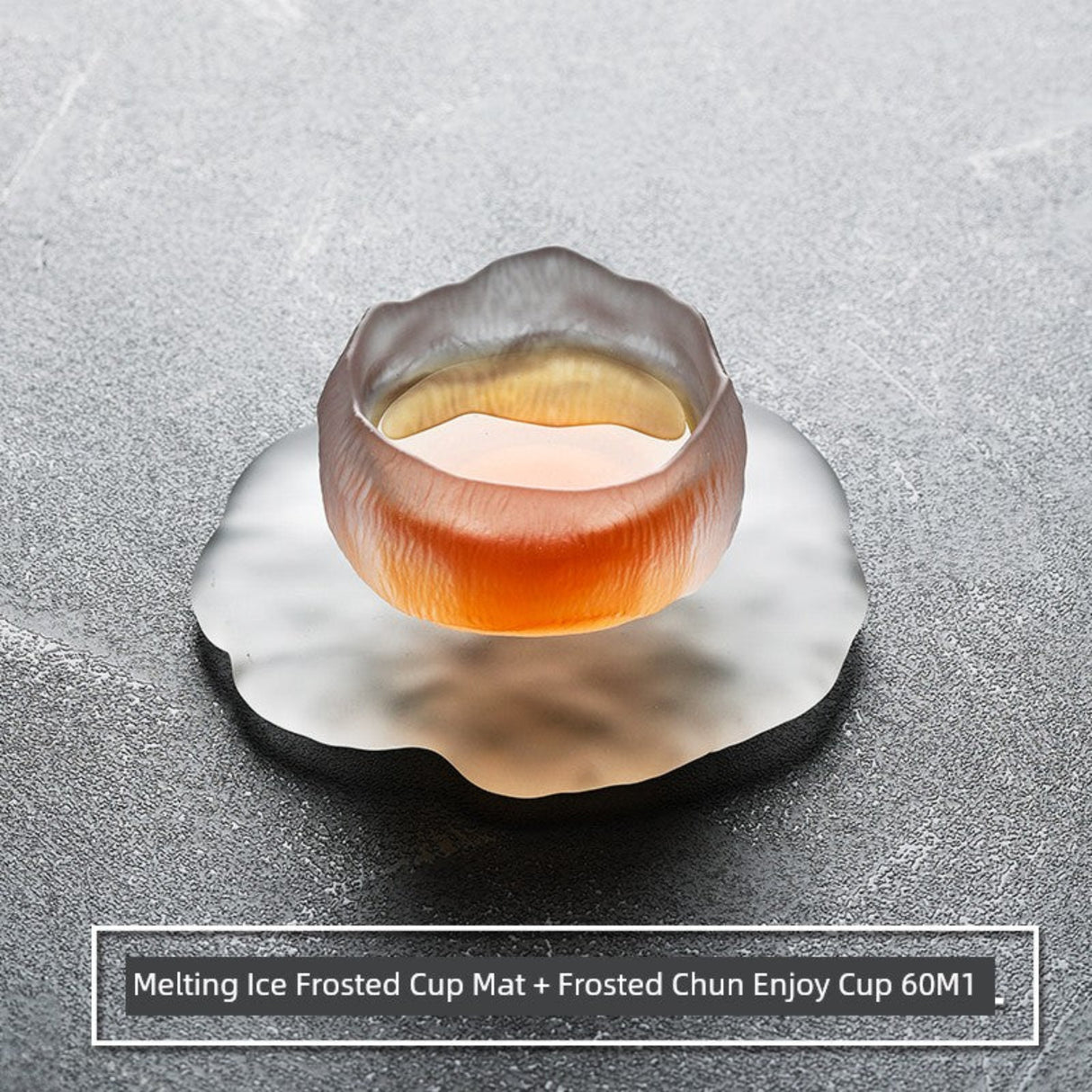 Frosted Japanese Glass Tea Cup – Elegant Single Serve Teacup