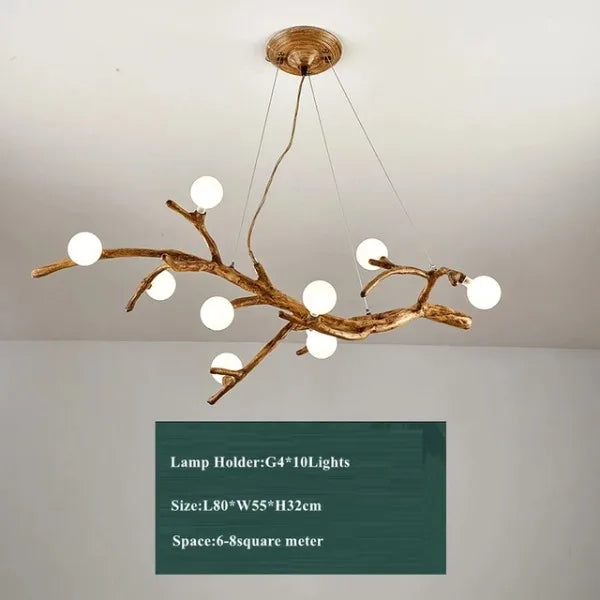 Nordic LED Tree Branch Chandelier 🌿 Chandeliers Julia M Home & Kitchen 10 head Frosted ball Cold light 