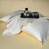 Luxury 100% Egyptian Cotton Reversible Duvet Cover Set in Silver & Purple