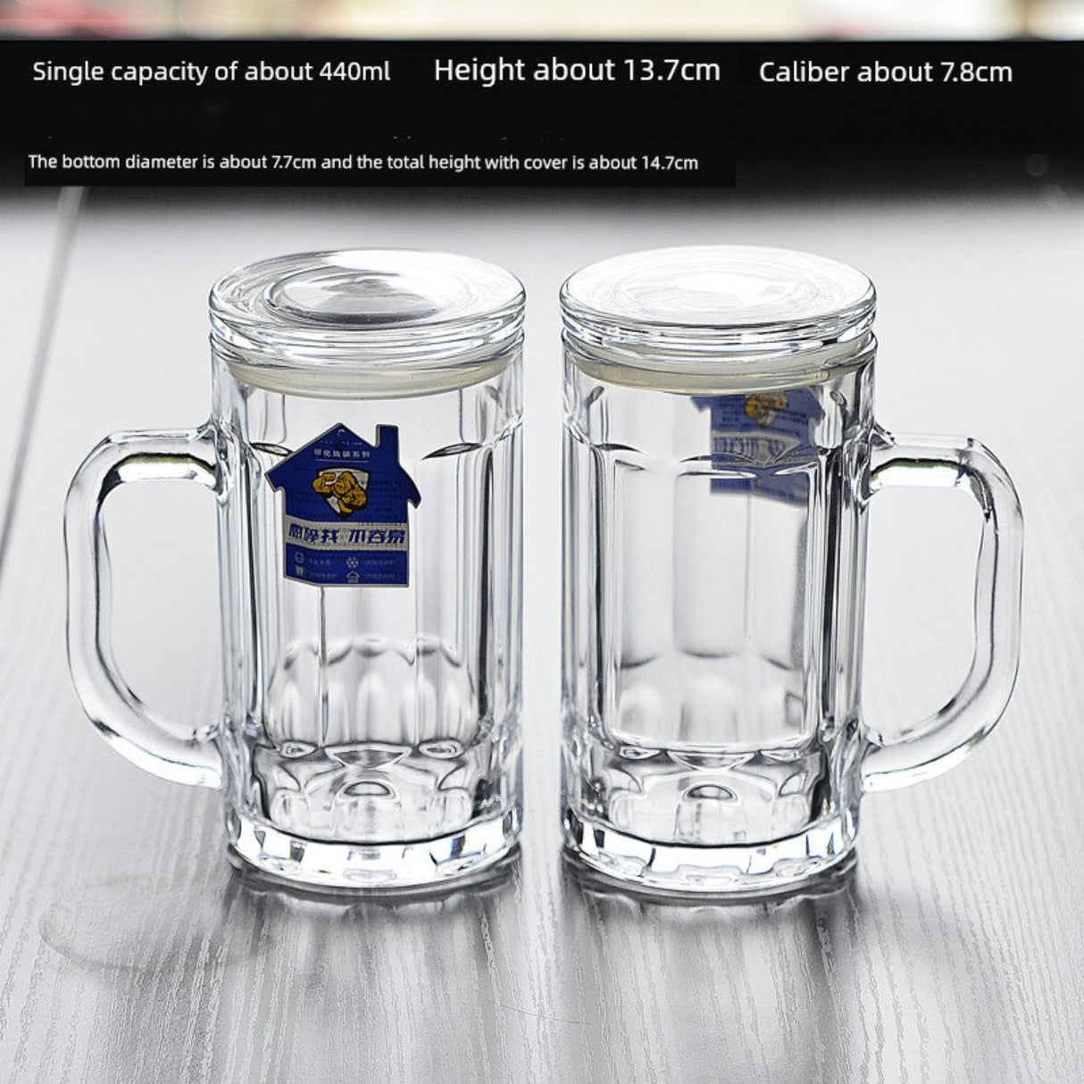 Tempered Glass with Handle Anti - Drop and Heat - Resistant Household Cups - Julia M LifeStyles